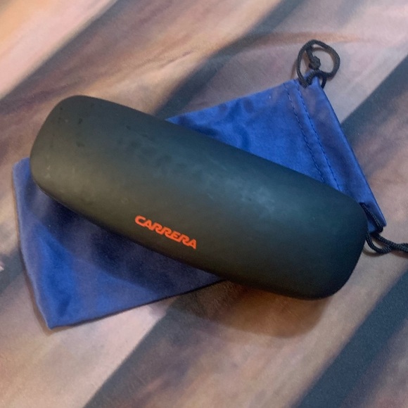 ❤Carrera Black Hard shell Sunglasses Case with pouch - Picture 2 of 2